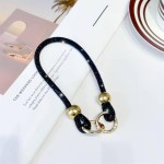 Lemontti Crystal Glow връзка за телефон, 30 см, черна