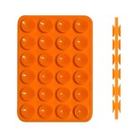 Lemontti Duo силиконова стойка за телефон с вендузи, оранжева