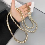 Lemontti връзка за телефон с перли, 120 см, бяла
