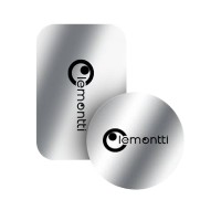 Lemontti комплект метални пластини за магнитни стойки за смартфон (2 бр.), сиви