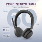 Lenovo Dual-Mode 6550 безжични ANC слушалки, USB-A, Microsoft Teams