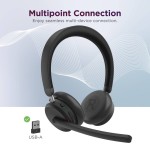 Lenovo Dual-Mode 6550 безжични ANC слушалки, USB-A, Microsoft Teams