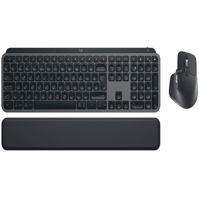 Logitech MX Keys S Grap клавиатура + мишка, сиви