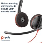 Poly Blackwire C3220 USB-C стерео слушалки с микрофон, черни Poly Blackwire C3220 USB-C стерео слушалки с микрофон, черни