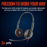 HP Poly Blackwire 3220 стерео слушалки с микрофон USB-C и USB-C към USB-A адаптер (Bulk опаковка) HP Poly Blackwire 3220 стерео слушалки с микрофон USB-C и USB-C към USB-A адаптер (Bulk опаковка)