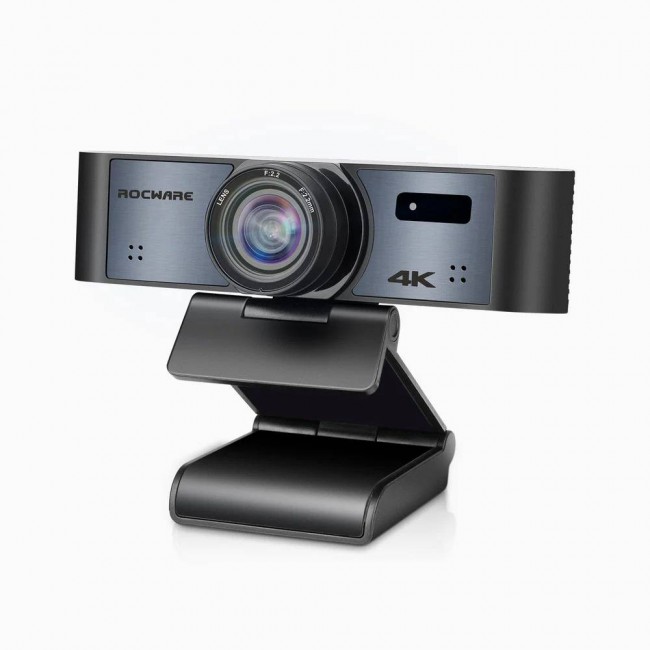 Rocware RC16 4K UHD AI уеб камера с 110° зрителен ъгъл и 8x зуум, USB-C