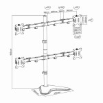 SBOX LCD-F048 стойка за монитор, 13"-32" / 33 см - 81 см, черен