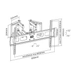 SBOX PLB-1348, TV стойка за стена, 37"-63" / 94 - 160 см, черен