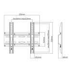 SBOX PLB-2522F TV стойка за стена, 23” - 43” / 58 cm - 109 см, черен