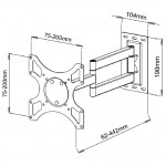 SBOX LCD-2903 TV стойка, 19“- 43“ / 48 см – 109 см, черен