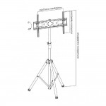 SBOX FST-846 подова стойка, 37“-70“ / 92-178 см, черен