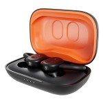 Skullcandy Push Active True Wireless, безжични слушалки, черно/оранжево