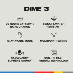 Skullcandy DIME 3 безжични слушалки, True Wireless, черни Skullcandy DIME 3 безжични слушалки, True Wireless, черни