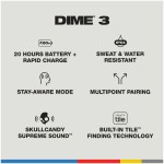 Skullcandy DIME 3 True Wireless безжични слушалки, бели Skullcandy DIME 3 True Wireless безжични слушалки, бели