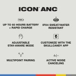 Skullcandy Icon ANC безжични слушалки с активно шумопотискане, бели