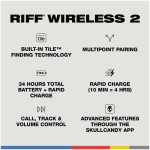 Skullcandy Riff 2 On-ear безжични слушалки, черни