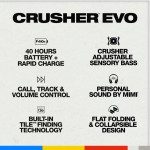 Skullcandy Crusher Evo безжични Over-Ear слушалки, Bluetooth, до 40 часа батерия, Primer