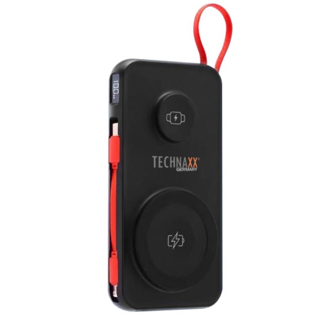 Technaxx TX-315 външна батерия 10000 mAh с 3-в-1 бързо безжично зареждане