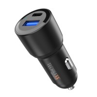 Technaxx TX-306 Dual Car Charger 60W автомобилно зарядно с USB-C и USB