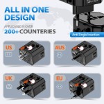 Technaxx TX-358 универсален адаптер за пътуване с USB-A и USB-C