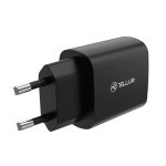 Tellur PD 3.0 стенно зарядно, 20W, USB-C, черен