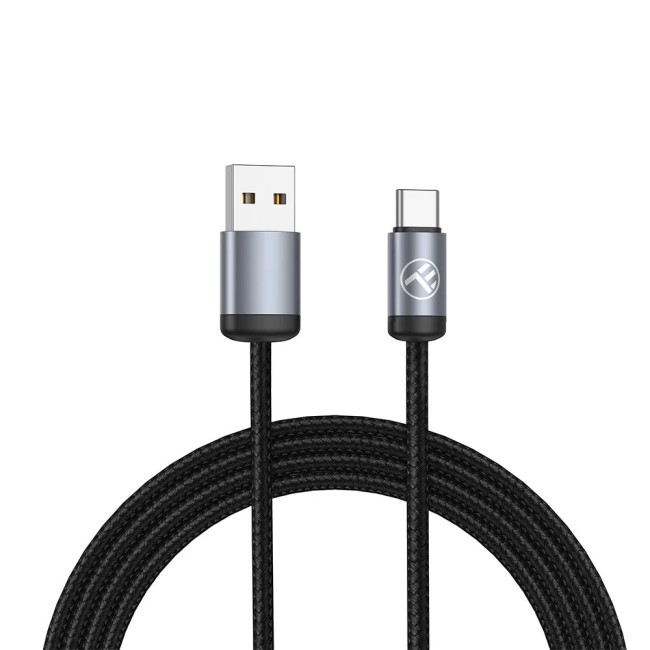 Tellur минималистичен USB към USB-C кабел, 3A, 1m, черен