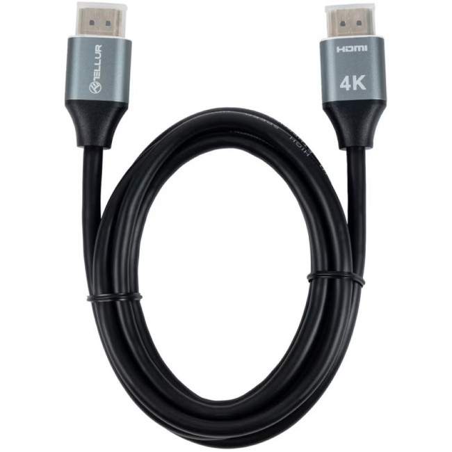 Кабел Tellur High Speed HDMI 2.0,  4K, 18Gbps, Ethernet, 5 метра, черен