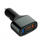 Tellur CCY4 зарядно за автомобил, 3 в 1, бързо зареждане, 2 x USB / USB-C, 5.4A, черно