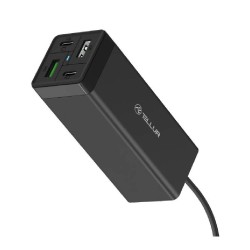 Tellur PDHC2 стенно зарядно, 65W, 2xPD, 2xQC3.0, черен