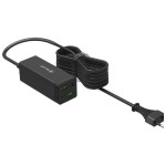 Tellur PDHC2 стенно зарядно, 65W, 2xPD, 2xQC3.0, черен