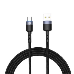 Tellur TLL155314 кабел за данни USB-A към USB-C с LED светлина, 2 м, черен
