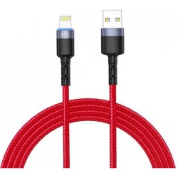 Tellur TLL155354 кабел за данни и зареждане USB-A към Lightning с LED, 1,2 м, червен