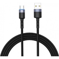 Tellur TLL155363 кабел за данни USB-A към USB-C с LED, 1.2 м, черен
