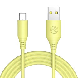Tellur кабел за данни, USB-А към USB-C - Lightning, 1 м, жълт