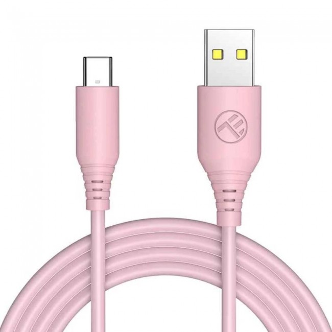 Tellur TLL155402 кабел за данни USB-A към USB-C, 1 м, розов Tellur TLL155402 кабел за данни USB-A към USB-C, 1 м, розов