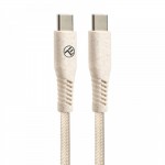 Tellur Green PD60W TLL155441 кабел за данни, USB-C - USB-C, 1 м, кремав Tellur Green PD60W TLL155441 кабел за данни, USB-C - USB-C, 1 м, кремав