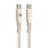 Tellur Green PD60W TLL155441 кабел за данни, USB-C - USB-C, 1 м, кремав