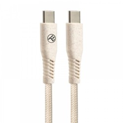 Tellur Green PD60W TLL155441 кабел за данни, USB-C - USB-C, 1 м, кремав