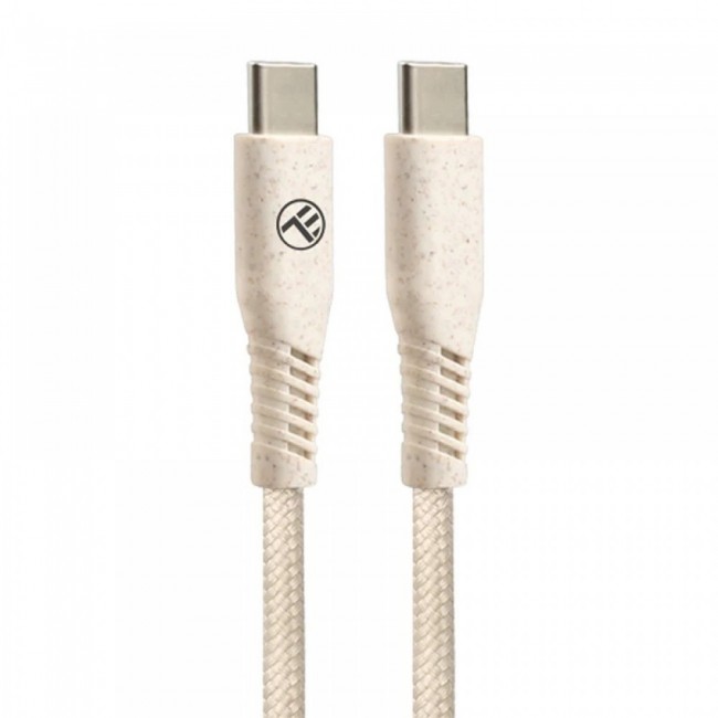 Tellur Green PD60W TLL155441 кабел за данни, USB-C - USB-C, 1 м, кремав Tellur Green PD60W TLL155441 кабел за данни, USB-C - USB-C, 1 м, кремав