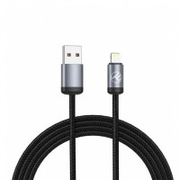 Tellur TLL155761 минималистичен USB-A към Lightning кабел, 3A, 1 m, черен
