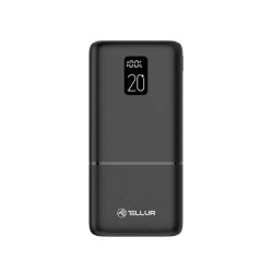 Tellur Boost Pro PD202 външна батерия, 20000 mAh, 2x QC3.0 22.5 W + PD 20 W, LCD дисплей, черен