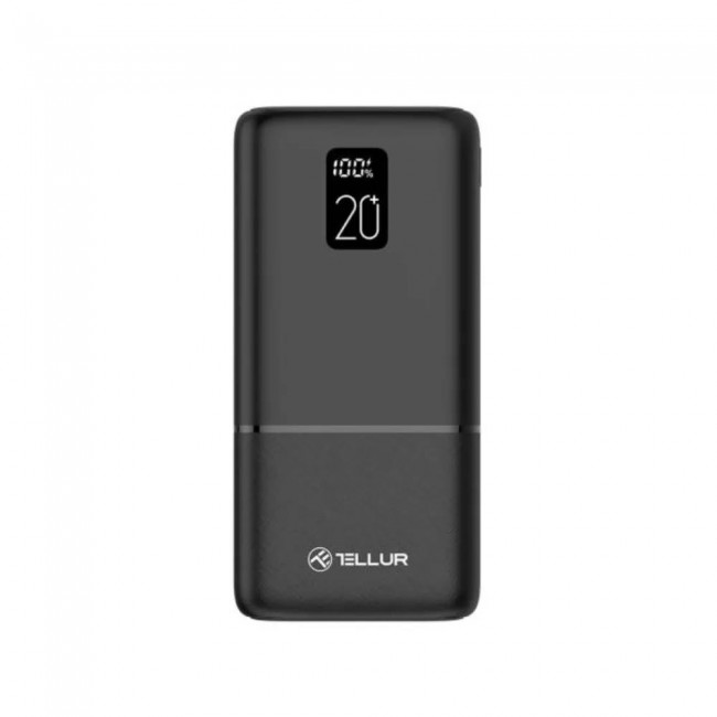 Tellur Boost Pro PD202 външна батерия, 20000 mAh, 2x QC3.0 22.5 W + PD 20 W, LCD дисплей, черен Tellur Boost Pro PD202 външна батерия, 20000 mAh, 2x QC3.0 22.5 W + PD 20 W, LCD дисплей, черен
