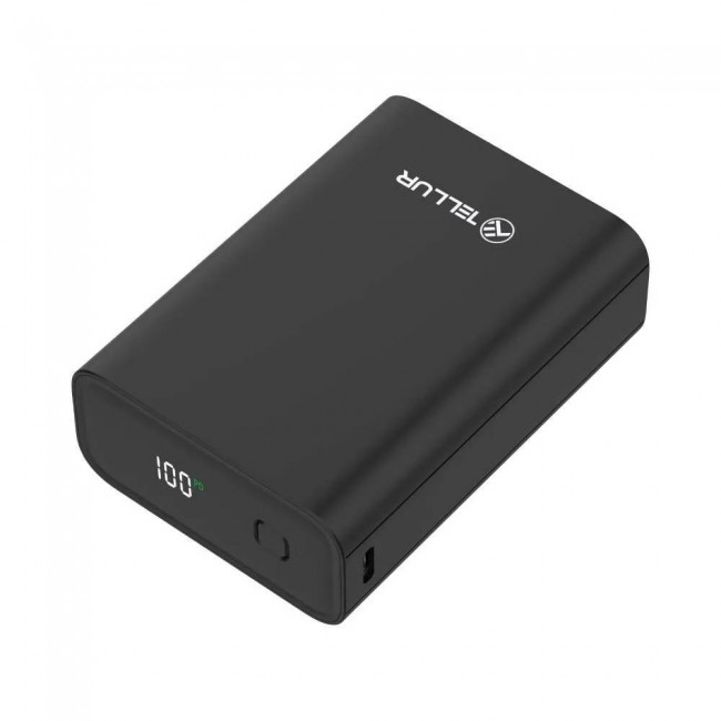Tellur Compact Pro PD701 външна батерия, 10000 mAh, черна Tellur Compact Pro PD701 външна батерия, 10000 mAh, черна