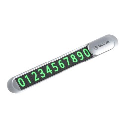 Tellur TLL171221 карта с телефонен номер за временно паркиране, метална, сребриста
