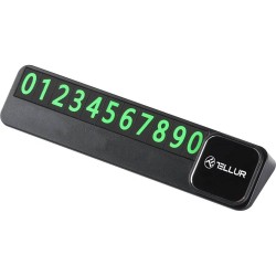 Tellur Basic TLL171231 – карта за телефонен номер за временно паркиране, пластмаса, черен
