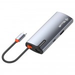 Tellur TLL321061 USB-C хъб с PD 3.0 100 W, HDMI 4K и 3x USB 3.0, алуминий, сив Tellur TLL321061 USB-C хъб с PD 3.0 100 W, HDMI 4K и 3x USB 3.0, алуминий, сив