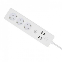 Tellur TLL331031 Wi-Fi Smart разклонител, 3 гнезда и 4 USB, 2200 W, 10 A