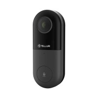 Tellur Video DoorBell WiFi TLL331251 видеодомофон, 1080p, MicroSD, PIR, черен