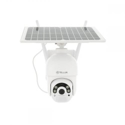 Tellur TLL331301 Wi‑Fi Smart соларна външна камера, P&T, PIR, FHD, бяла