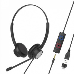 Tellur Voice 420 стерео слушалки, USB-A/C и 3.5 мм жак, TLL411006